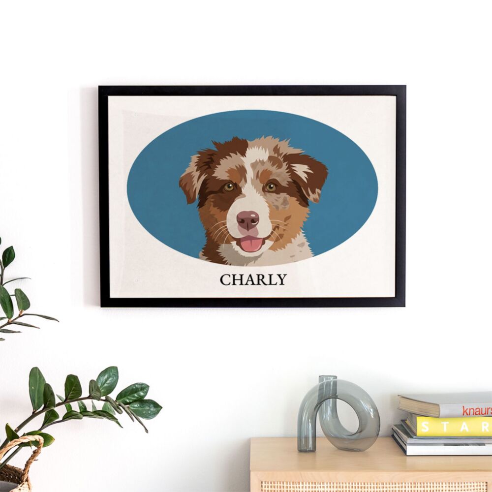 Personalisierbares Haustier-Poster mit Illustration und Farbwahl
