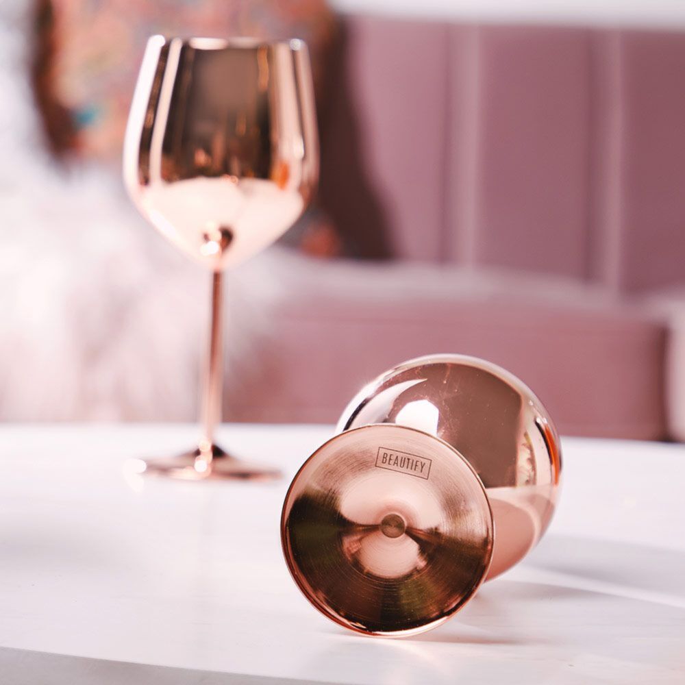 Weingläser Rosé-Gold 2er-Set