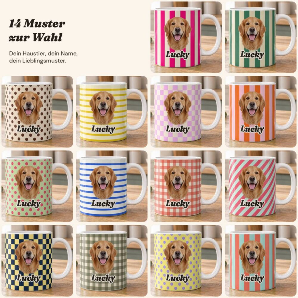 Tasse mit Foto und Namen – Haustier personalisierbar