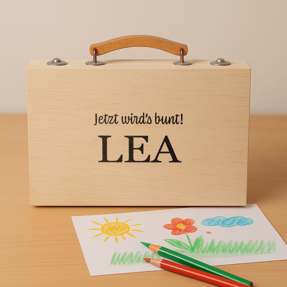 Personalisierbarer Malkoffer mit Text Personalisierbarer Malkoffer mit Text