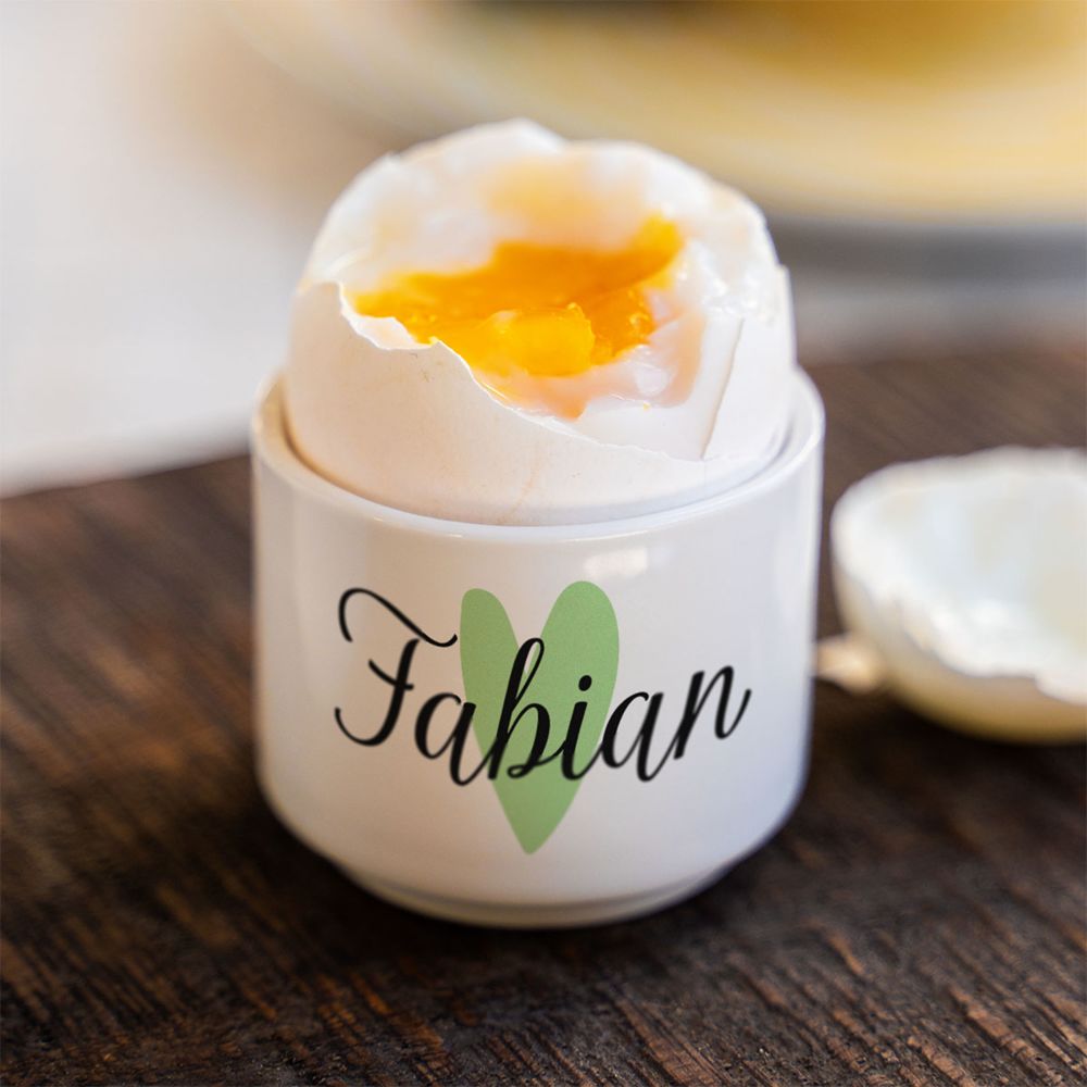 Personalisierbare Eierbecher 2er-Set mit Symbol und Name