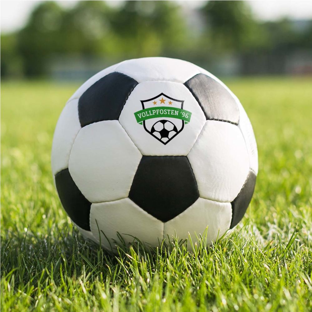 Personalisierbarer Fußball mit Text und Wappen