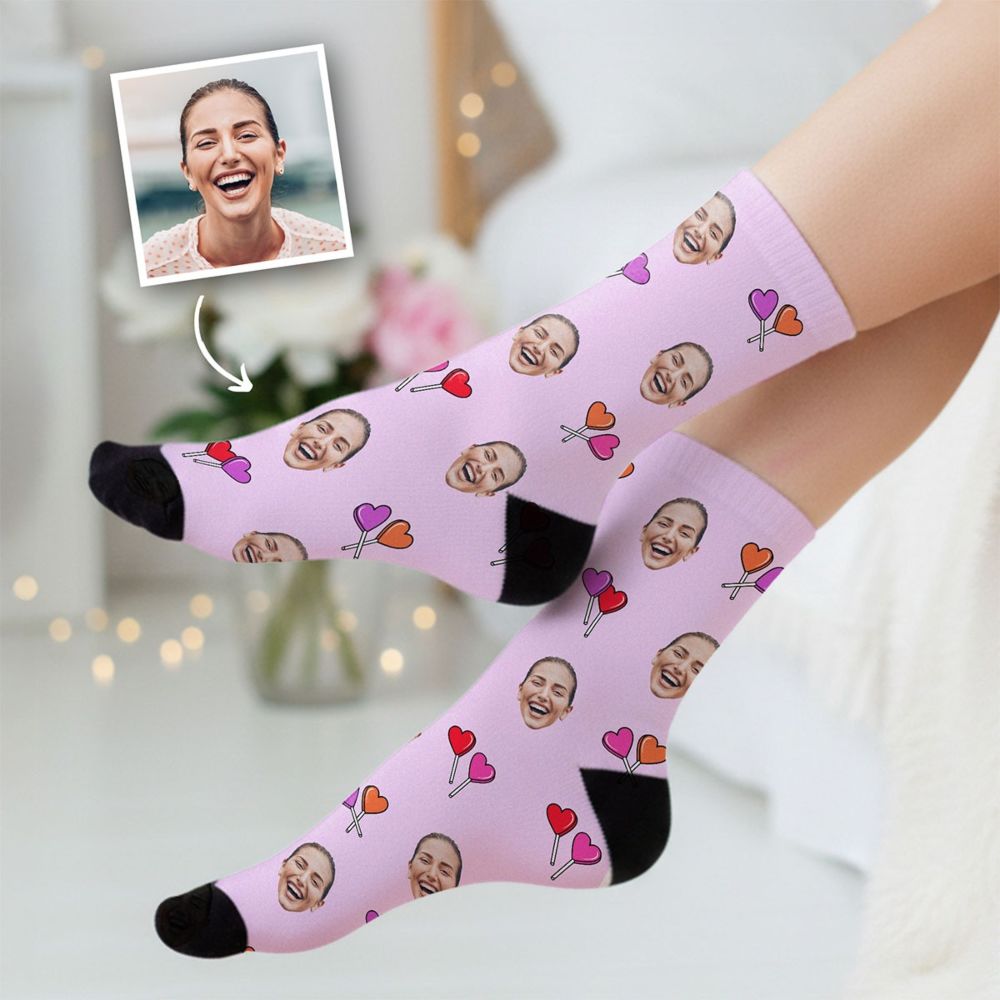 Personalisierbare Socken mit Gesicht und verschiedenen Designs