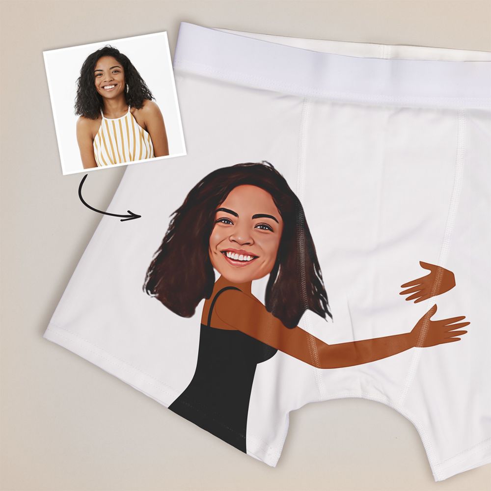 Personalisierbare Boxershorts mit Gesicht und Text