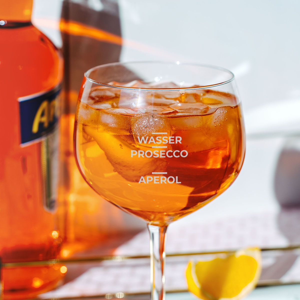 Aperol Gläser 2er Set Mit Untersetzern - Personalisiertes Cocktail Glas Geschenk