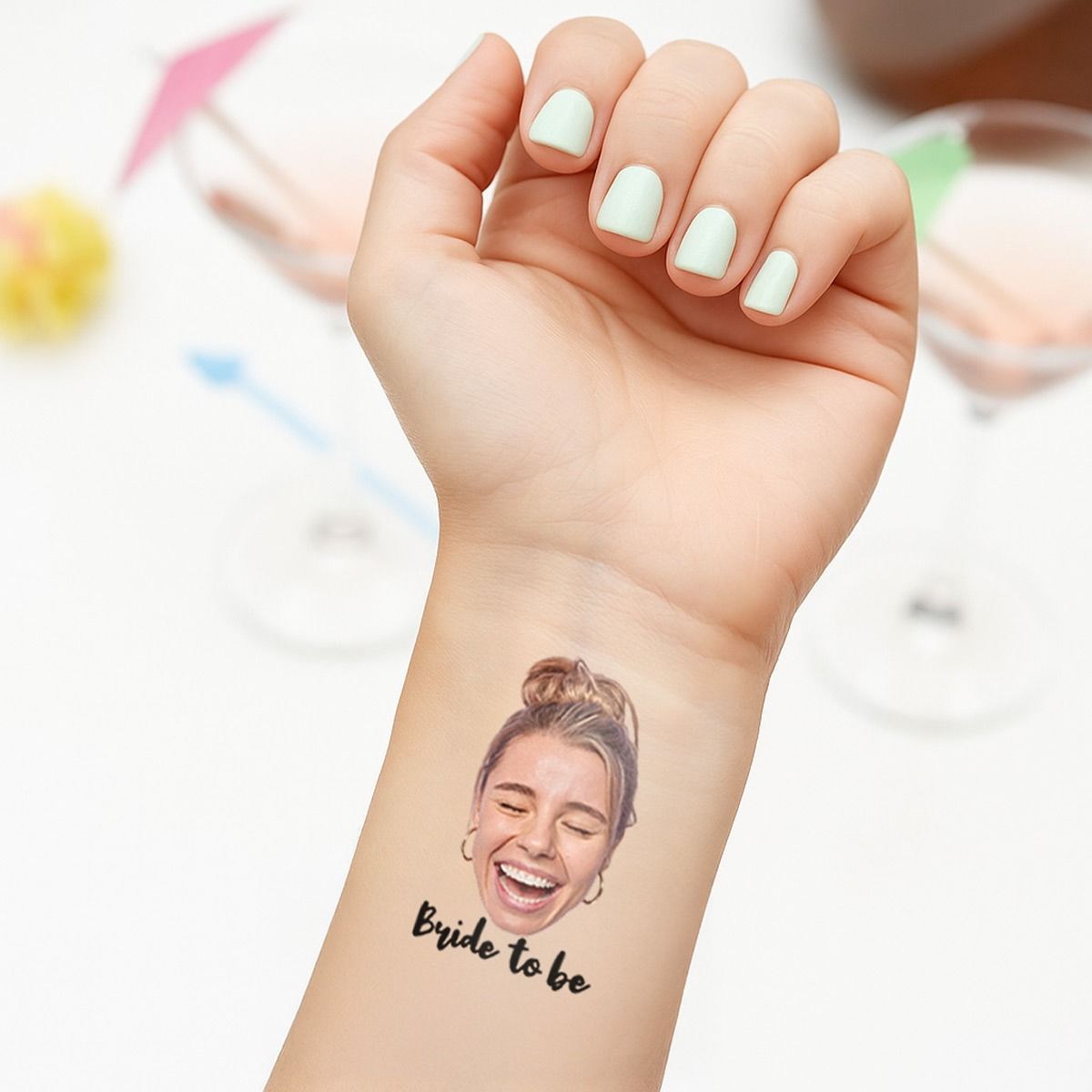 Personalisierte Temporäre Tattoos Mit Eigenem Foto & Text – Für Junggesellenabschied, Hochzeit, Geburtstag
