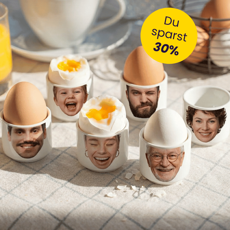 Geschenkset 6er Set Eierbecher mit Gesicht