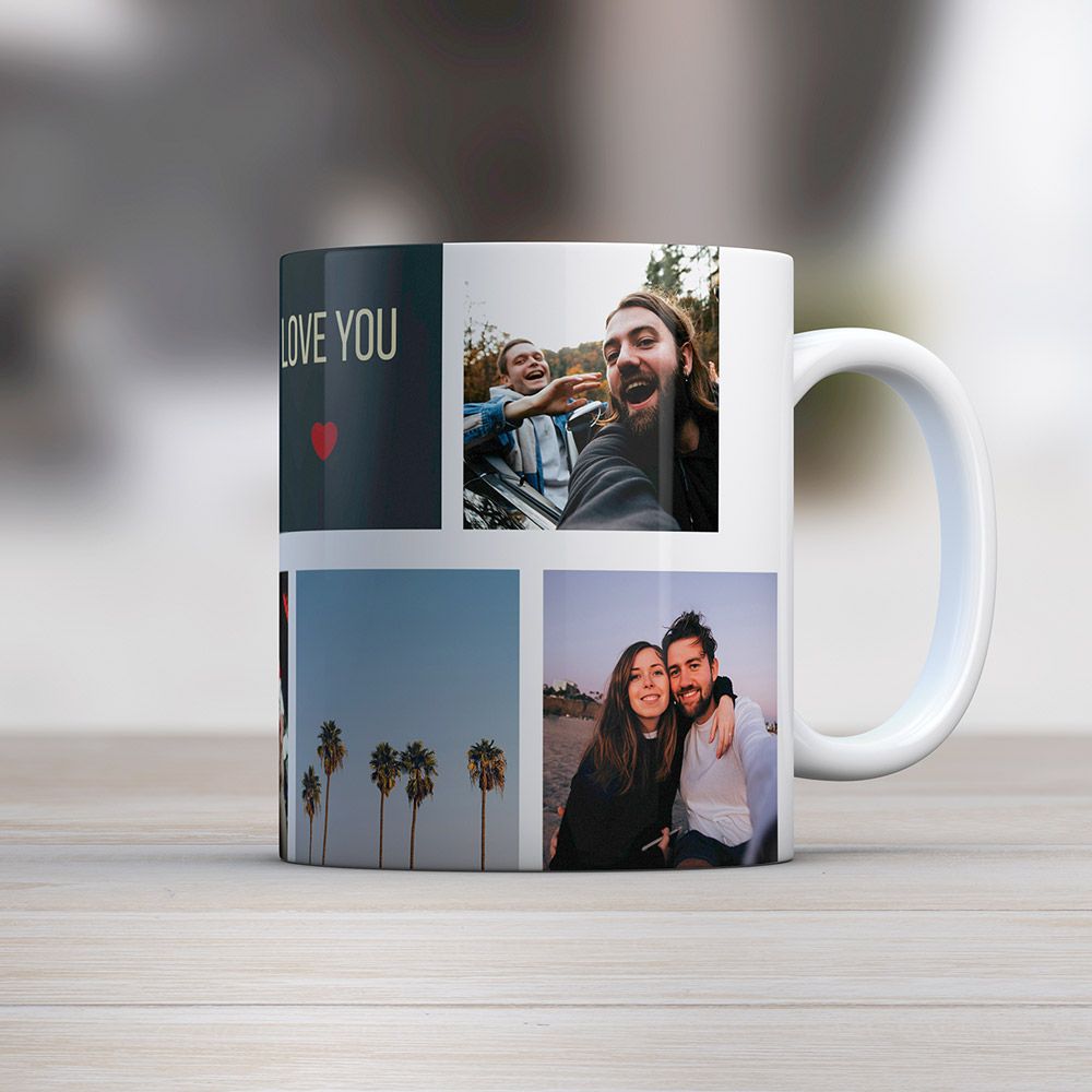 Gestalte jetzt deine personalisierbare Foto Tasse mit bis zu 7 Fotos