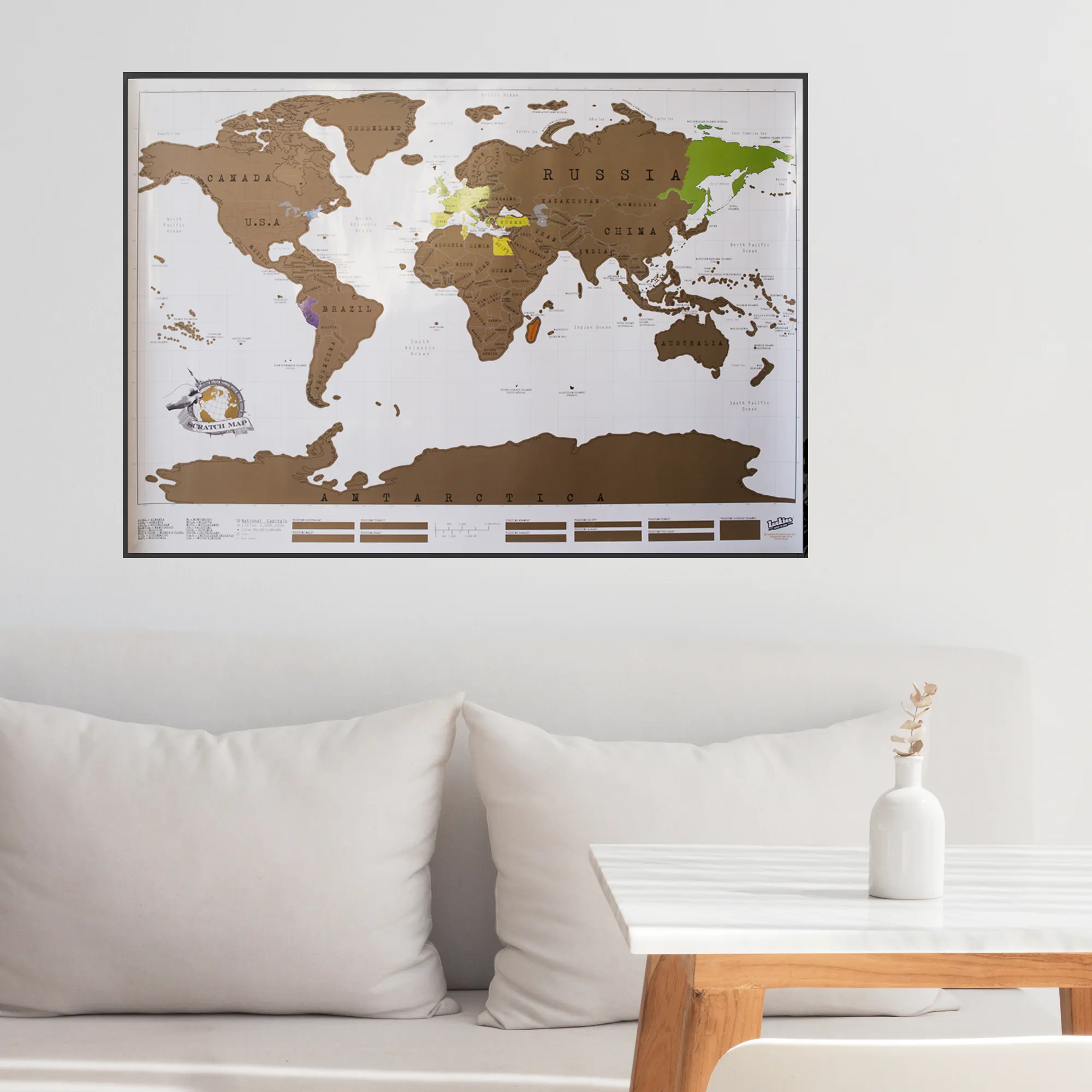 Rubbel-Weltkarte Scratch Map