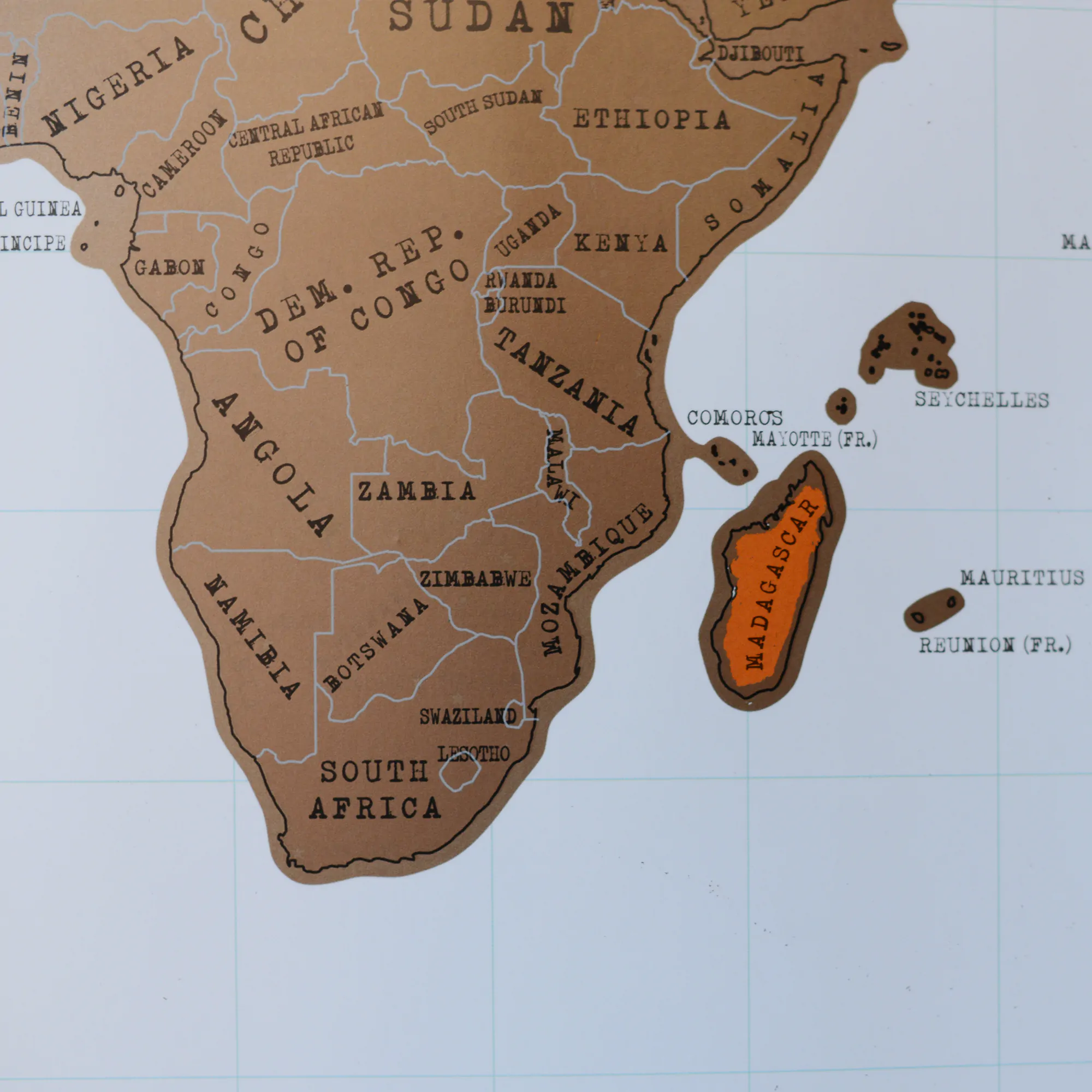 Rubbel-Weltkarte Scratch Map