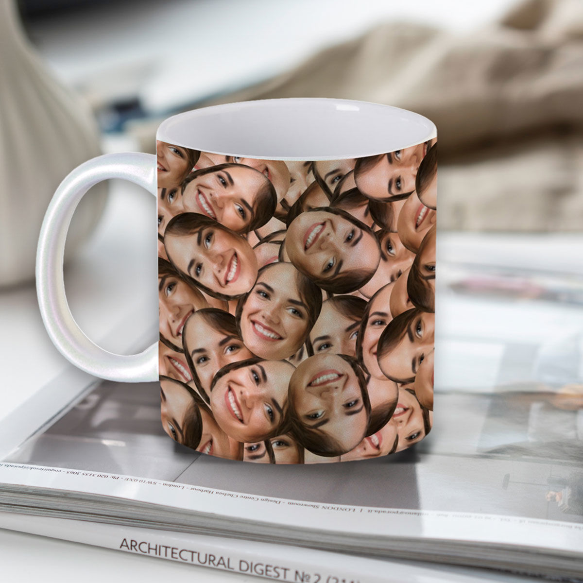 Personalisierbare Tasse mit Gesicht