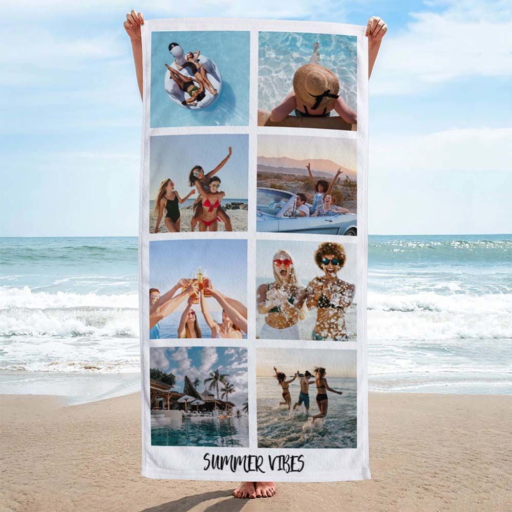 Handtuch Mit Eigenen Fotos Bedruckt – Personalisiert, 100% Baumwolle, 50x100 Cm, Perfekt Als Geschenk
