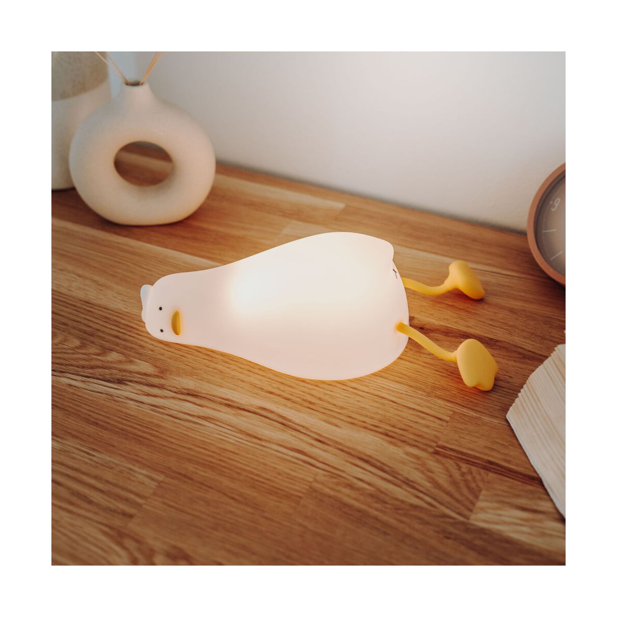 DEETREK Enten Fingerspielzeug - Quakender Anti-Stress Schlüsselanhänger Mit Licht