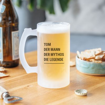 Abschiedsgeschenk personalisierbarer Bierkrug mit text