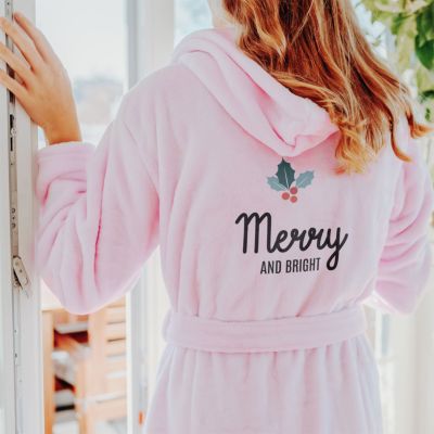 Personalisierbarer Bademantel mit Symbolen und Name