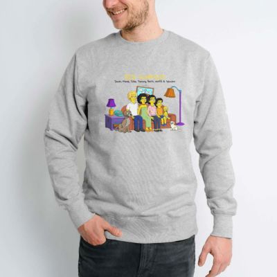 Personalisierbare Pullover-Illustration Cartoon Familie