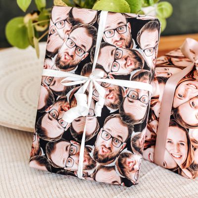 Personalisierbares Geschenkpapier mit Gesicht Personalisierbares Geschenkpapier mit Gesicht