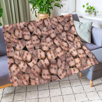 Kleine Fotodecke mit Gesicht Kleine Fotodecke mit Gesicht