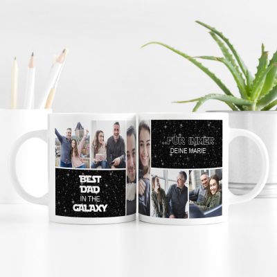 Personalisierbare Tasse mit 5 Bildern und Text Personalisierbare Tasse mit 5 Bildern und Text