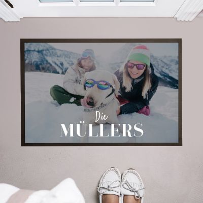 Personalisierbare Fußmatte mit Foto und Namen Personalisierbare Fußmatte mit Foto und Namen
