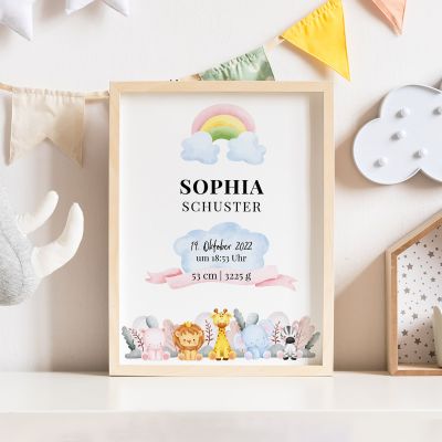 Personalisierbares Poster zur Geburt Personalisierbares Poster zur Geburt