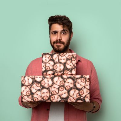 Personalisierte Geschenke Geschenkpapier mit Multi Gesicht
