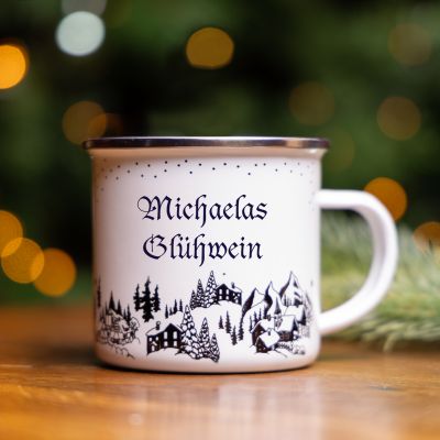 Weihnachtsgeschenke Glühwein Tasse mit Namen