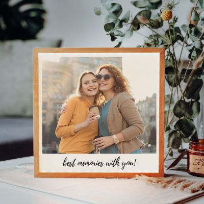 Personalisierbare Lightbox mit Foto und Text Personalisierbare Lightbox mit Foto und Text
