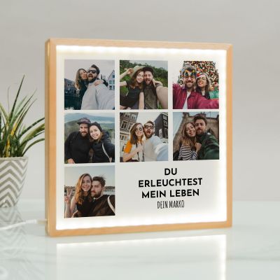 Light Box mit 7 Bildern und Text Light Box mit 7 Bildern und Text
