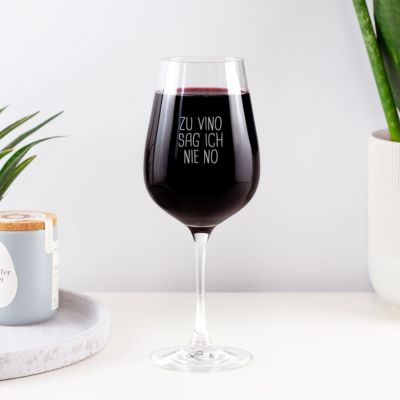 Personalisierbares Weinglas mit Spruch