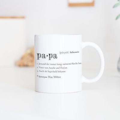 Personalisierbare Tasse für Papa