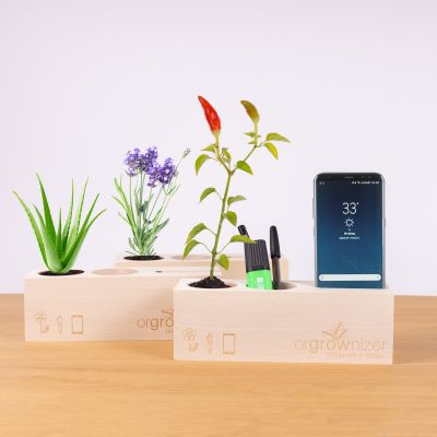 Orgrownizer - Schreibtisch-Organizer mit Pflanze