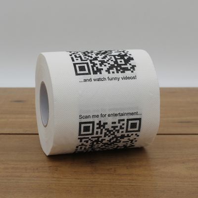 Toilettenpapier mit QR-Codes