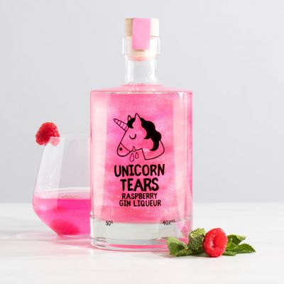 Einhorn-Tränen Gin-Likör mit Himbeere oder Brombeere - Himbeere