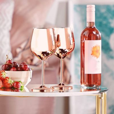 Weingläser Rosé-Gold 2er-Set