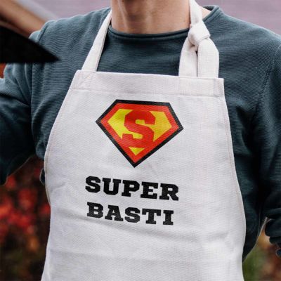 Personalisierbare Superhelden Kochschürze