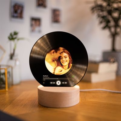 Personalisierbare LED-Lampe Schallplatte Personalisierbare LED-Lampe Schallplatte