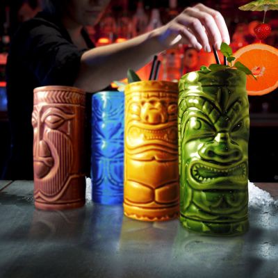 Tiki Cocktailbecher 4er-Set Tiki Cocktailbecher 4er-Set