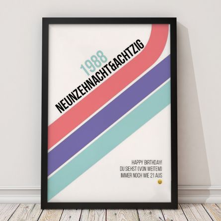 Personalisierbares Poster Geburtstag