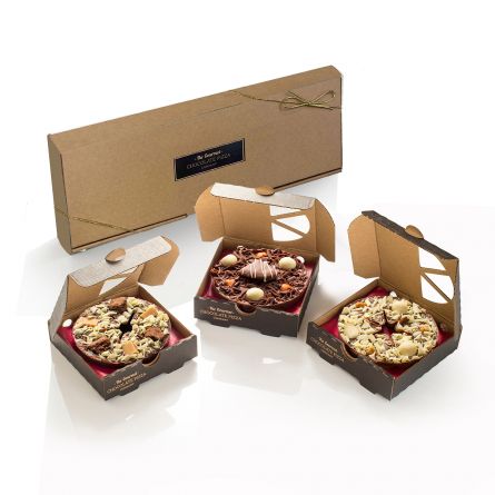 Mini-Pizza-Set aus Schokolade