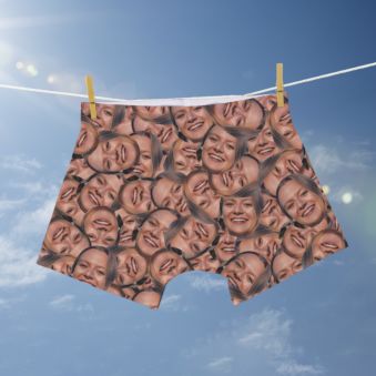 Boxershorts med ansigter