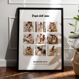 Poster Personalizzato con Collage fotografico e Testo