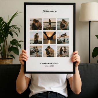 Gepersonaliseerde poster fotocollage met tekst