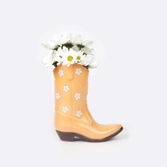 Cowboy Boot Vase