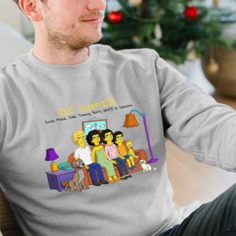Personalisierbare Pullover-Illustration Cartoon Familie