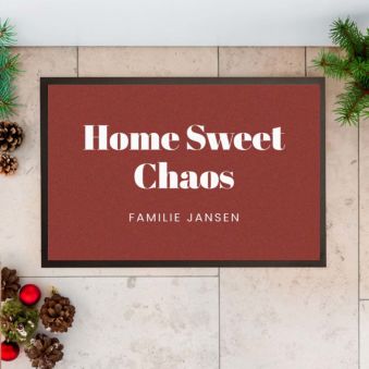 Gepersonaliseerde deurmat met drie regels