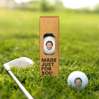 Gepersonaliseerde golfballen set van 3 met Foto