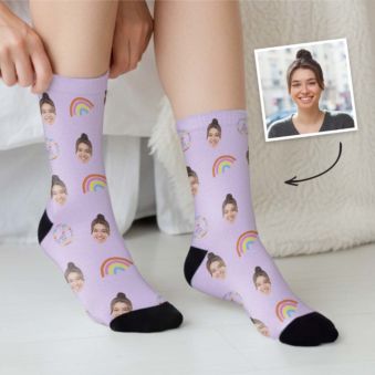 Calcetines personalizados con tu cara y diferentes fondos