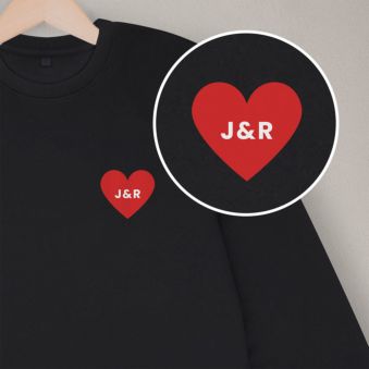 Gepersonaliseerde trui hartje met initialen
