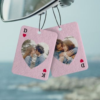 Personalised Photo Heart Card Car Freshener 2-Pack